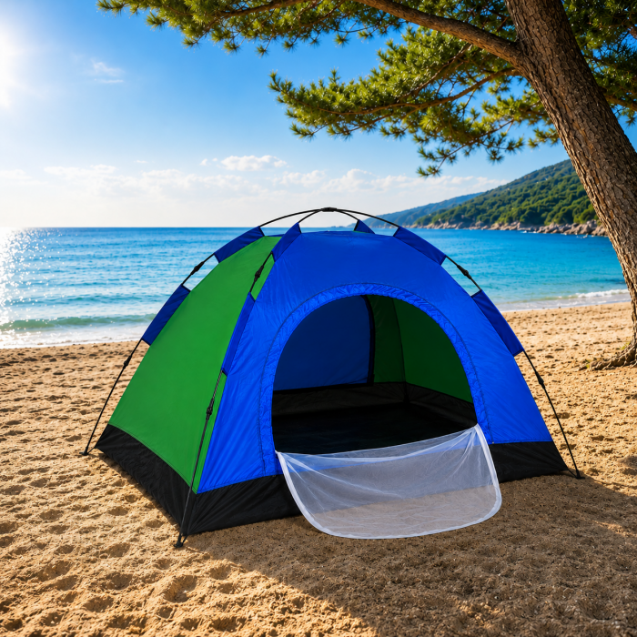Σκηνή Camping 4 Ατόμων 200x200x145cm Αδιάβροχη
