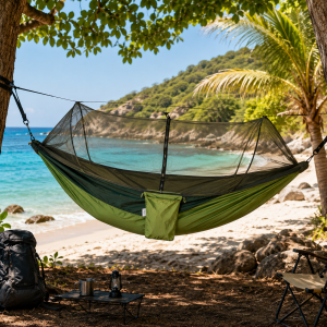 Αιώρα Camping με Κουνουπιέρα 240x140cm Πτυσσόμενη Outdoor Hammock General Trade 7135