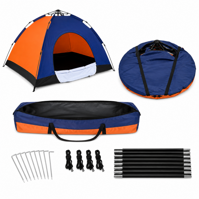 Σκηνή camping αυτόματου ανοίγματος 4 ατόμων 250x250x170cm αδιάβροχη