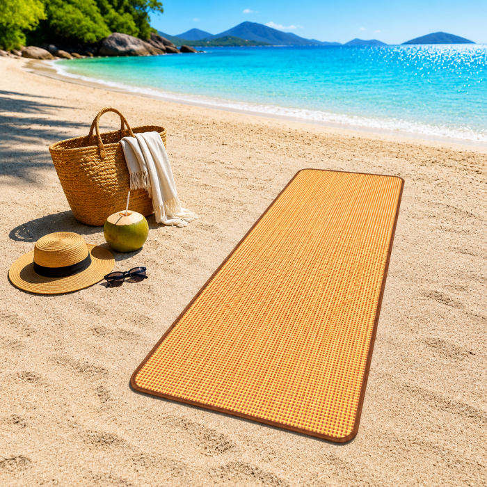Ψάθα Παραλίας Bamboo Style Premium 90x200cm για παραλία και camping