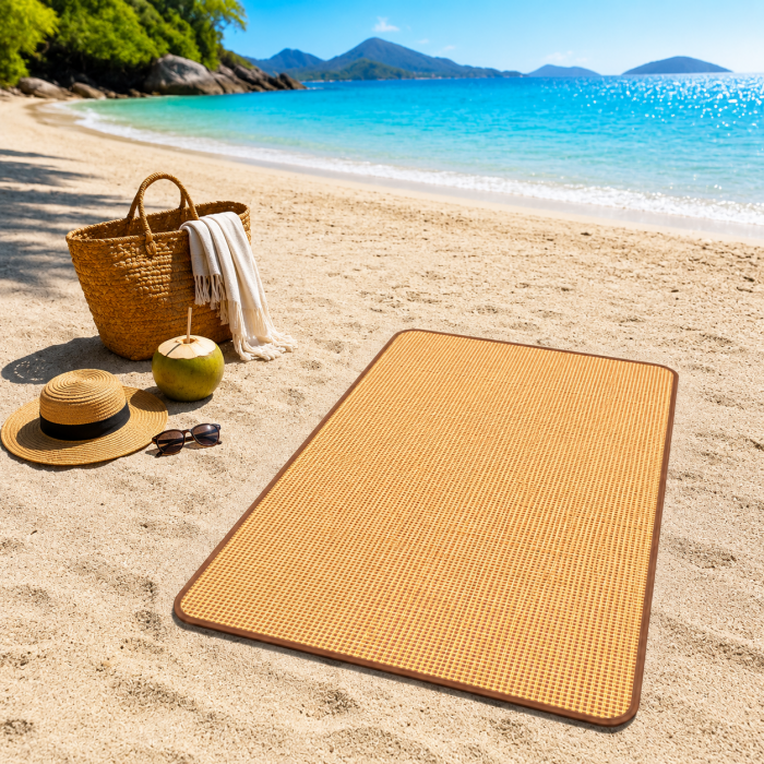 Ψάθα Παραλίας Bamboo Style Premium 120x200cm για παραλία και camping