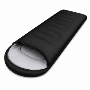 Υπνόσακος Camping με Κουκούλα 1300g 210x75cm Μαύρος – Sleeping Bag 3 Εποχών