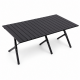 Πτυσσόμενο τραπέζι camping μεταλλικό μαύρο 120x60x45cm με τσάντα μεταφοράς