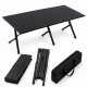 Πτυσσόμενο τραπέζι camping μεταλλικό μαύρο 120x60x45cm με τσάντα μεταφοράς