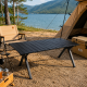 Πτυσσόμενο τραπέζι camping μεταλλικό μαύρο 90x60x45cm με τσάντα μεταφοράς