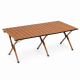 Πτυσσόμενο τραπέζι camping μεταλλικό καφέ 120x60x45cm με τσάντα μεταφοράς