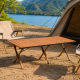 Πτυσσόμενο τραπέζι camping μεταλλικό καφέ 120x60x45cm με τσάντα μεταφοράς