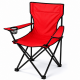 Καρέκλα Παραλίας Camping Πτυσσόμενη Κόκκινο 80x50x80cm με Θήκη Ποτηριού