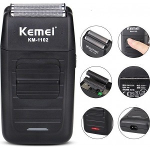 Kemei KM-1102 Ξυριστική Μηχανή Προσώπου Επαναφορτιζόμενη