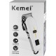 Kemei KM-809B Επαναφορτιζόμενη Κουρευτική Μηχανή Λευκή 