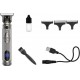Kemei ΚΜ-700H Επαναφορτιζόμενη Κουρευτική Μηχανή Ασημί