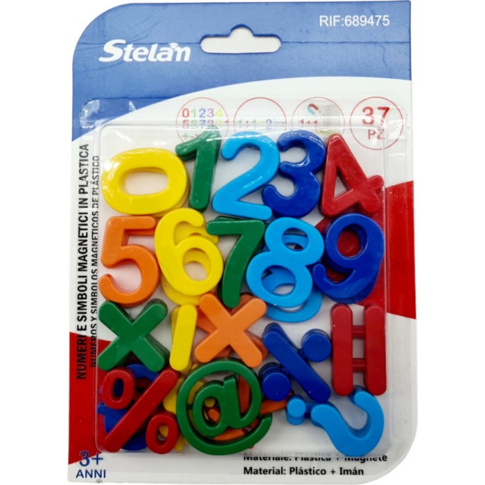 Stelan 689475 Εκπαιδευτικό Παιχνίδι Αριθμοί και Σύμβολα Μαγνητικά 37τμχ για 3+ Ετών