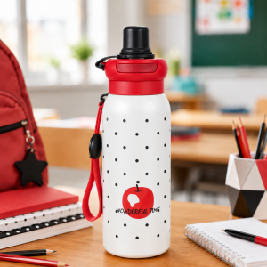 Παιδικό Μπουκάλι Θερμός Ανοξείδωτο 650ml Wonderful Time με Καπάκι 2 Τρόπων Πόσης