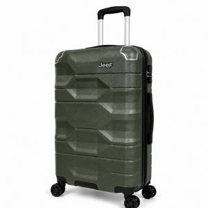 Σετ Βαλίτσες Ταξιδίου JeeF Premium 3 Τεμαχίων 20/24/28" ABS με Κλειδαριά Συνδυασμού & 4 Ρόδες 360° Χακί