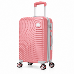 Σετ Βαλίτσες Ταξιδίου Premium 3 Τεμαχίων ABS 20”-24”-28” με 4 Ρόδες 360° & Κλειδαριά Ασφαλείας Ροζ