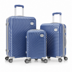 Σετ Βαλίτσες Ταξιδίου Premium 3 Τεμαχίων ABS 20”-24”-28” με 4 Ρόδες 360° & Κλειδαριά Ασφαλείας Μπλε 