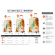 Σετ βαλίτσες ταξιδίου 3 τεμαχίων Travel Control PC Hard Shell 20 24 28 πορτοκαλί