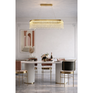 Κρεμαστό Φωτιστικό Κρυστάλλινο 32W 2560LM 80x25x120cm Galifas 07957745