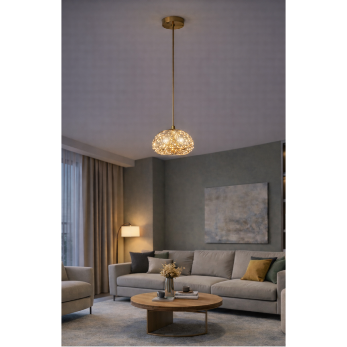 Κρεμαστό φωτιστικό LED amber Universo A48-OC 19W 3000K Ø28cm