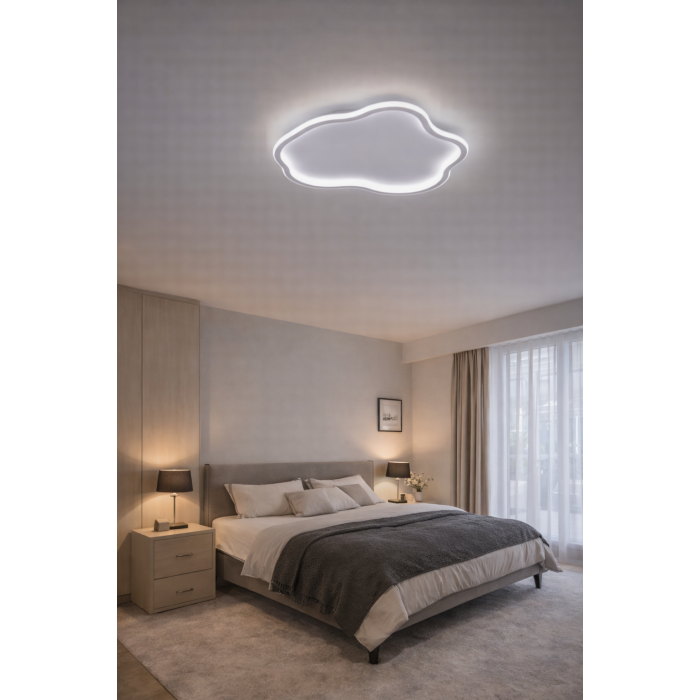 LED πλαφονιέρα οροφής 43W 6500K μοντέρνο φωτιστικό λευκό
