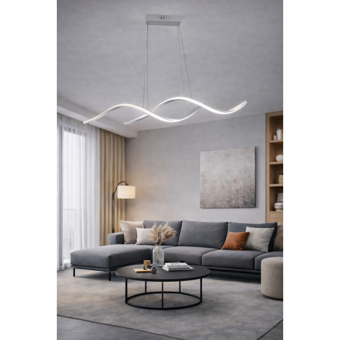 Κρεμαστό φωτιστικό LED Universo B56-BN λευκό 28W 2240lm 4000K wave