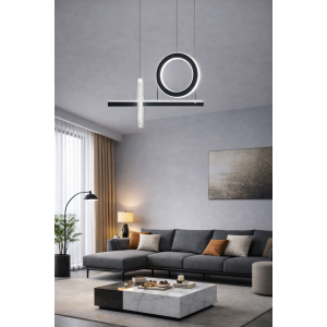 Μοντέρνο Φωτιστικό οροφής LED 80W 6400Lm Μαύρο Universo LP-23NF 
