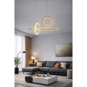 Μοντέρνο Φωτιστικό οροφής LED 80W 6400Lm Χρυσό Universo LP-23ON 
