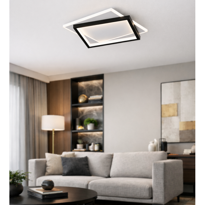 Πλαφονιέρα LED C57-3C 39W μοντέρνο φωτιστικό οροφής σε σύγχρονο σαλόνι