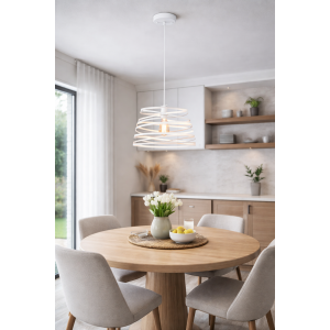 Φωτιστικό Οροφής Μεταλλικό E27 60W Λευκό 32.5x143cm Universo
