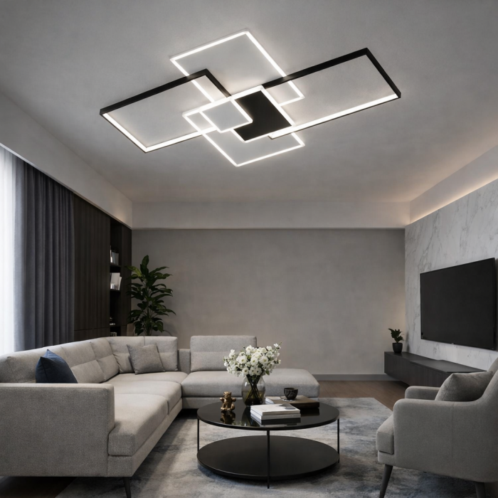 Φωτιστικό οροφής LED 83W dimmable C67-3C με τηλεχειριστήριο μοντέρνο