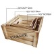 Καλάθι Ξύλινο Τετράγωνο 3 τεμαχίων σχέδιο Storeage Μπεζ