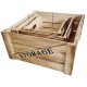 Καλάθι Ξύλινο Τετράγωνο 3 τεμαχίων σχέδιο Storeage Μπεζ