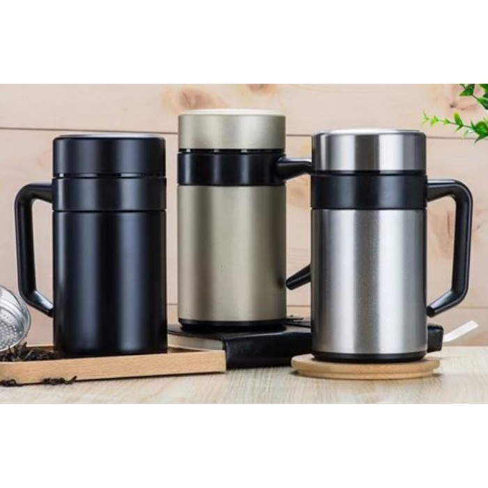 Θερμός Κούπα Ανοξείδωτη 400ml Silver Vacuum 8x12x16.5εκ.