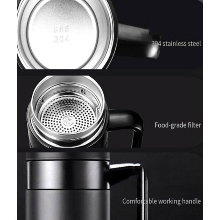 Θερμός Κούπα Ανοξείδωτη 400ml Silver Vacuum 8x12x16.5εκ.