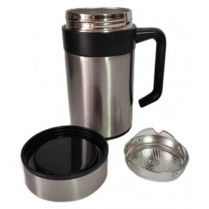 Θερμός Κούπα Ανοξείδωτη 400ml Silver Vacuum 8x12x16.5εκ.