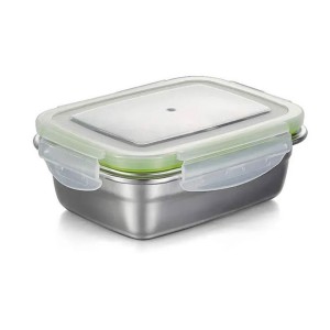 Φαγητοδοχείο ανοξείδωτο με πλαστικό καπάκι αεροστεγές 2600ml