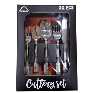 Μαχαιροπήρουνα ανοξείδωτα σετ 30τεμ Rock σε κασετίνα T-340-30