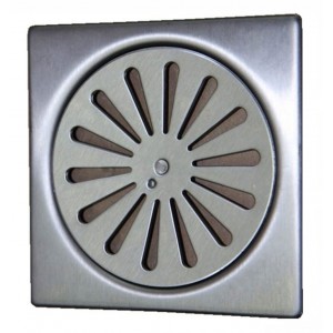 Σχαράκι Μπάνιου Σιφόνι Δαπέδου Τετράγωνο Inox Περιστρεφόμενο 10x10εκ.