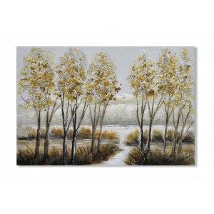 Πίνακας σε καμβά ανάγλυφο σχέδιο In art road with trees 60x120x3εκ.