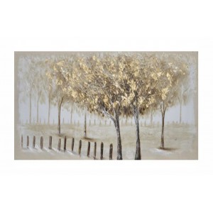Πίνακας σε καμβά ανάγλυφο σχέδιο In art forest with trees 70x150x3εκ.
