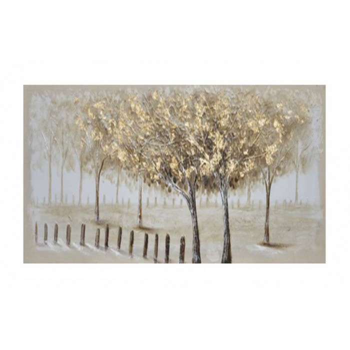 Πίνακας σε καμβά ανάγλυφο σχέδιο In art forest with trees 70x150x3εκ.