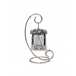 Κηροπηγιο επάργυρο Φανάρι για ρεσώ 15x12x28εκ. Silver Star