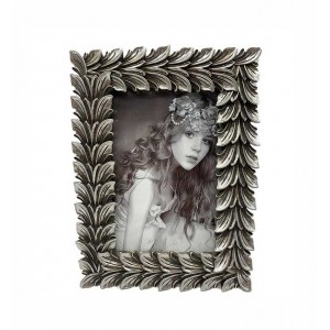 Κορνίζα πολυεστερική για φώτο 13×18εκ. σχέδιο Silver Flower 18x25εκ.