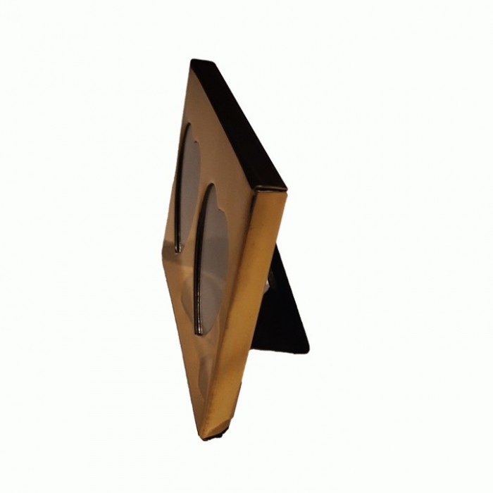 Κορνίζα Χρυσή Διπλή Καρδιά Μεταλλική 34HD 5x8cm