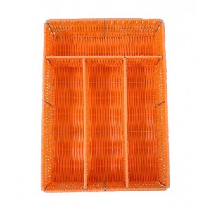 Κουταλοθήκη συρταριού ψάθινη 4 θέσεων Orange Dream 31x22x6εκ.