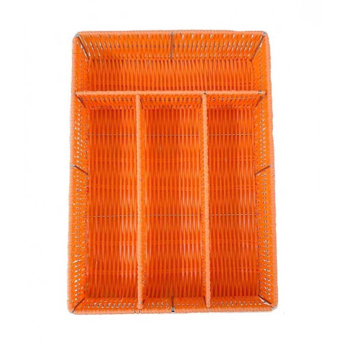 Κουταλοθήκη συρταριού ψάθινη 4 θέσεων Orange Dream 31x22x6εκ.