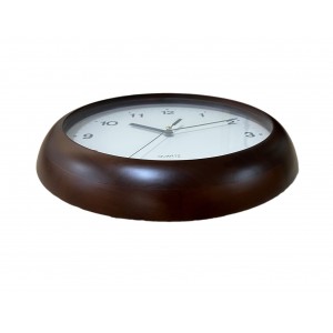 Ρολόι Τοίχου ξύλινο Στρογγυλό 30cm Dark Brown Galifas 7907145