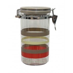 Δοχείο Ακρυλικό με καπάκι ασφαλείας 1000ml σχέδιο Cyrcles 10x14x19εκ.