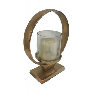 Κηροπήγιο Μεταλλικό σε χρυσό χρώμα 22x11.5x28cm Inart 3-70-115-1001 