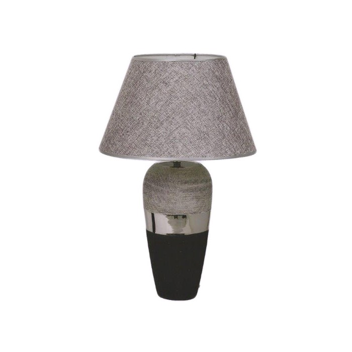 Φωτιστικό Επιτραπέζιο Κεραμικό E27 Ασημί 28x60cm